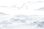简约山水背景墙