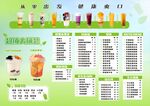 清新时尚奶茶饮品菜单模板