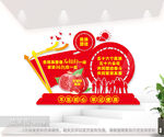 民族团结文化墙党建石榴籽精神