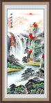 国画江山如画 旭日东升山水画
