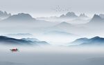 简约 客厅意境山水 Tif分层