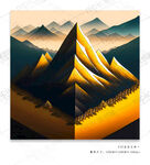 金山招财玄关山水画