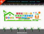 家校共育文化墙展板标语