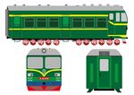 绿皮火车矢量图