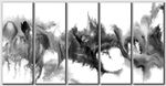 中式风格黑白装饰画 