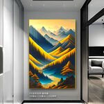 山水金山装饰画
