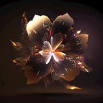 星空中绽放的花