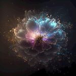 星空中绽放的花朵