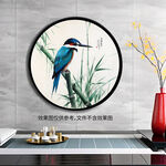 新中式水墨竹子国画玄关装饰画