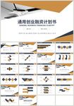 蓝金色通用创业融资计划书PPT