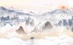 新中式背景墙  