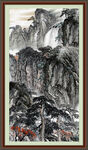 走廊山水画 