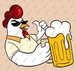 卡通啤酒鸡