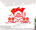职业学校文化墙图片