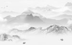 沙发 客厅灰山水画 tIF分层