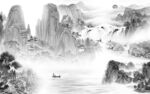 现代 客厅灰山水画 tIF分层