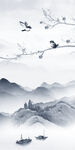 高档 现代玄关山水 tIF分层