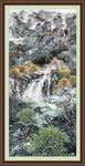 竖幅山水 