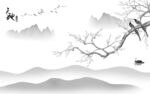 天地 灰色高雅山水 Tif分层