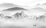 人气 高端灰色山水 Tif分层