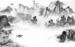 简约 灰色风景山水 TiF分层