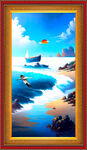 大海油画