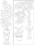 白描花瓶