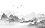 简约山水背景墙