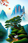 山水油画
