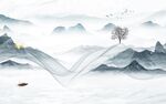 最新 现代客厅山水 Tif分层