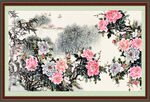 国画牡丹 