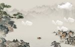 高清 极简中式山水 tif分层