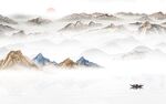 简约 中式高清山水 TIf分层