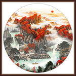 国画聚宝盆山水画