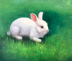 油画小白兔