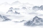 简约山水背景墙