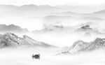 简约山水背景墙