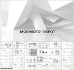 白色建筑极简ppt模板
