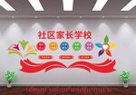 社区家长学校文化墙