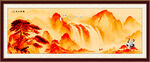 金色山水画