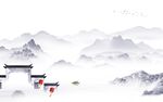 高档 中式客厅山水 TIf分层