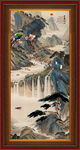 竖幅山水画