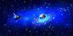 银河系行星太空宇宙星球主题背景