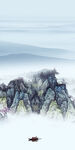 高清 极简山水玄关 TiF分层