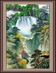 竖幅山水画