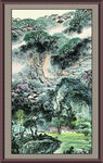 竖式山水画 