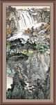 竖幅山水画