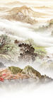 古风 玄关框画山水 tIf分层