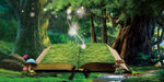 绿野仙踪魔幻书籍宽屏童话背景