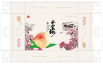 古色古香水蜜桃礼盒平面展开图